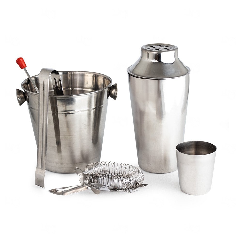 Kit Bar em Aço Inox Personalizado - 5 Peças Inox
