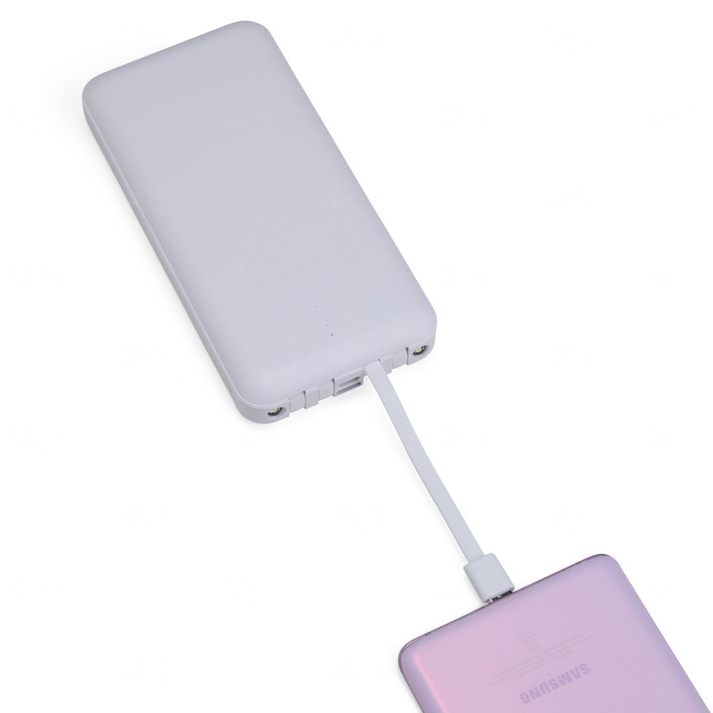 Power Bank com Lanterna e Multissaídas Personalizado - 10.000mAh 