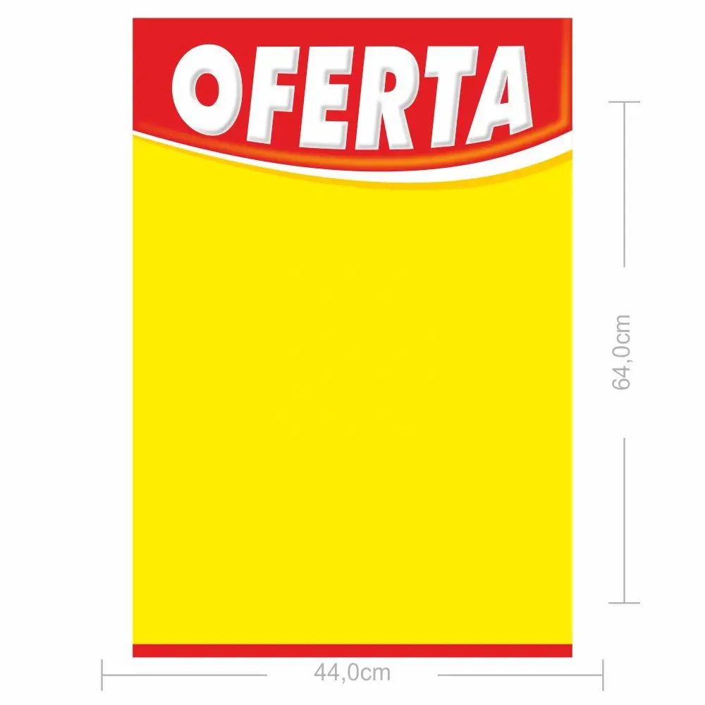 Cartaz Oferta Preço GG - 64x44cm - 100 unidades 
