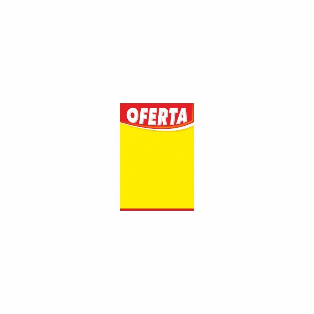 Cartaz Oferta Preço P - 15x21cm - 100 unidades 