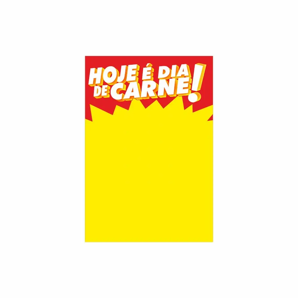 Cartaz Dia de Carne M - 32x22cm - 100 Unidades 