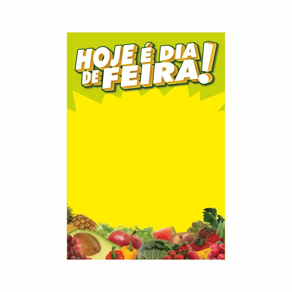 Cartaz Dia de Feira G - 46x32 cm - 100 Unidades 