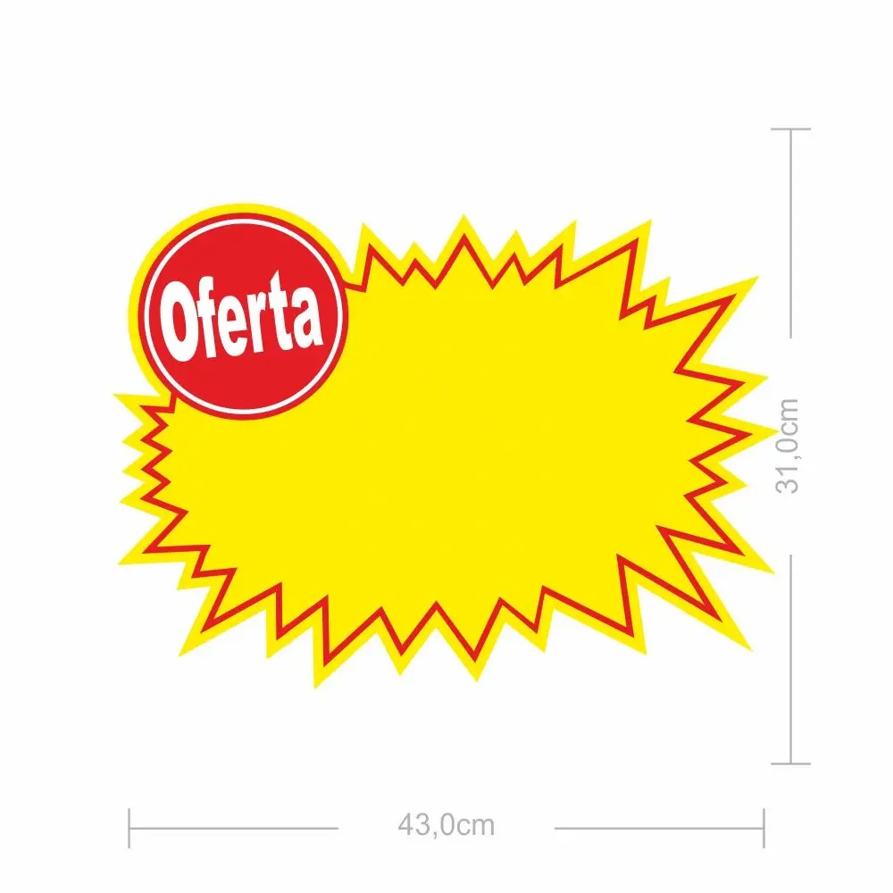 Splash de Oferta Grande 43x31cm – 100 Unidades 
