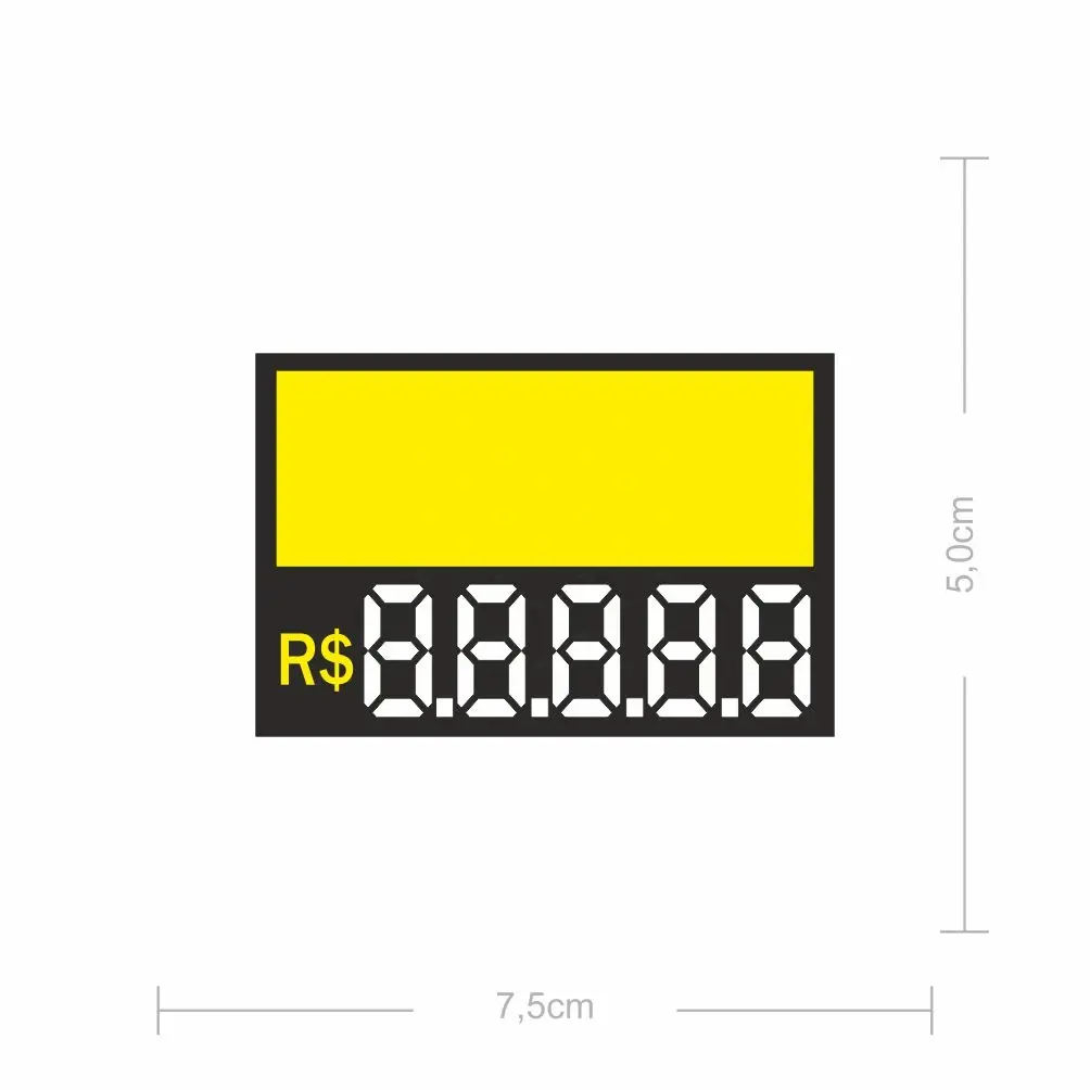 Etiqueta de Preço em Papel Duplex 7,5x5 cm - 200 Unidades 